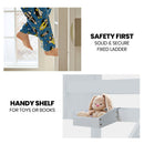 Kingston Slumber Single Bunk Bed Frame Solid Pine Wood Timber, Modular Design, White - RnR Galore