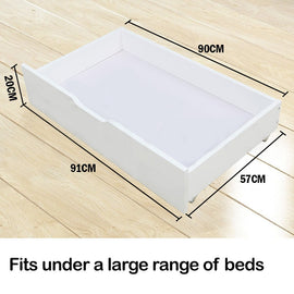 Kingston Slumber Trundle Under Bed Storage Drawers, 2 Pieces, White - RnR Galore