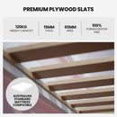 Kingston Slumber Wooden Single Sofa Bed Frame with Storage Drawers - White - RnR Galore