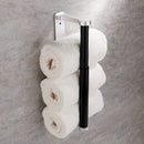 Kitchen Paper Holder Under Cabinet Screw Wall Mount Adhesive Paper Towel Holder Rectangle Silver - RnR Galore