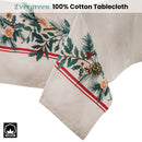 Ladelle 100% Cotton Evergreen Festive Christmas Holiday Tablecloth 150 x 300 cm - RnR Galore