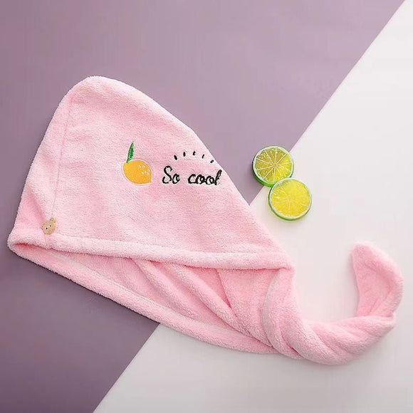 Ladies' Soft Quick - Dry Shower Cap Towel - Delicate Embroidery, Essential for a Refreshing Bath（light blue） - RnR Galore