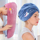 Ladies' Soft Quick - Dry Shower Cap Towel - Delicate Embroidery, Essential for a Refreshing Bath（light blue） - RnR Galore