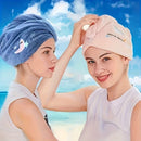 Ladies' Soft Quick - Dry Shower Cap Towel - Delicate Embroidery, Essential for a Refreshing Bath（light blue） - RnR Galore