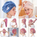 Ladies' Soft Quick - Dry Shower Cap Towel - Delicate Embroidery, Essential for a Refreshing Bath（yellow） - RnR Galore