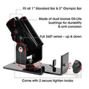 Landmine T Bar Row Platform 360 Degree Swivel for 1 & 2 Inch Bars Olympic - RnR Galore