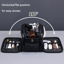 Large Capacity PU Leather Toiletry Bag - Multi - Compartment Dopp Kit & Cosmetic Organizer(Brown) - RnR Galore