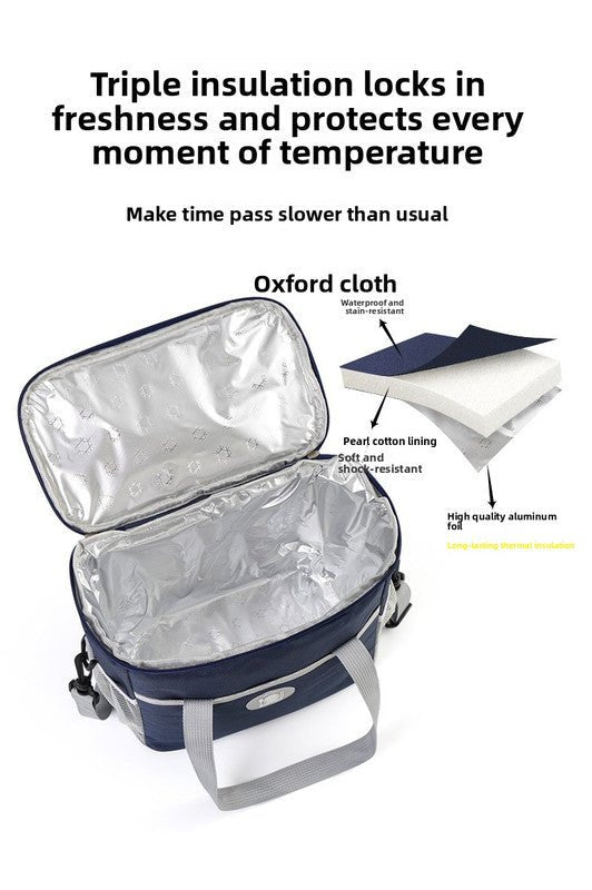 Large Insulated Cooler Bag Thermal Lunch Tote 16L Capacity with Adjustable Shoulder Strap for Picnics Camping & Work Pink - RnR Galore