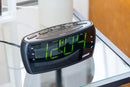 Large Number Alarm Clock & AM/FM Radio, Bold Green LED Time Screen - RnR Galore