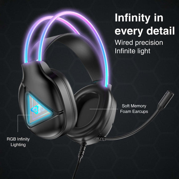 Laser RGB Infinity Wired Gaming Headphones - RnR Galore