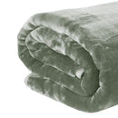 Laura Hill 600 - GSM Mink Blanket Queen Size Double - Sided Soft Plush Bed Faux Throw Rug 220 X 240cm Sage - RnR Galore