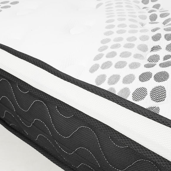 Laura Hill Double Mattress Bed Size Euro Top Topper 5 Zone Spring Foam 32cm - RnR Galore