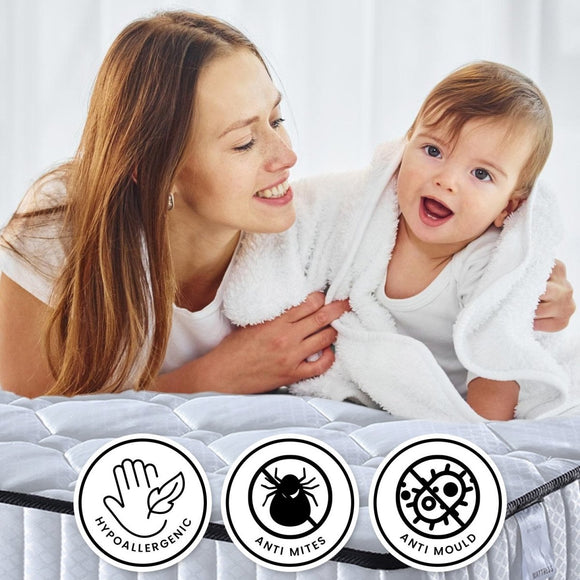 Laura Hill King Single Size Mattress Pocket Spring High Density Foam For Bed - RnR Galore