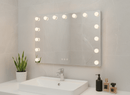 LED Beauty Mirror with 15 Bulbs, Colour Settings, USB A and USB C, White, 58 × 48cm - RnR Galore