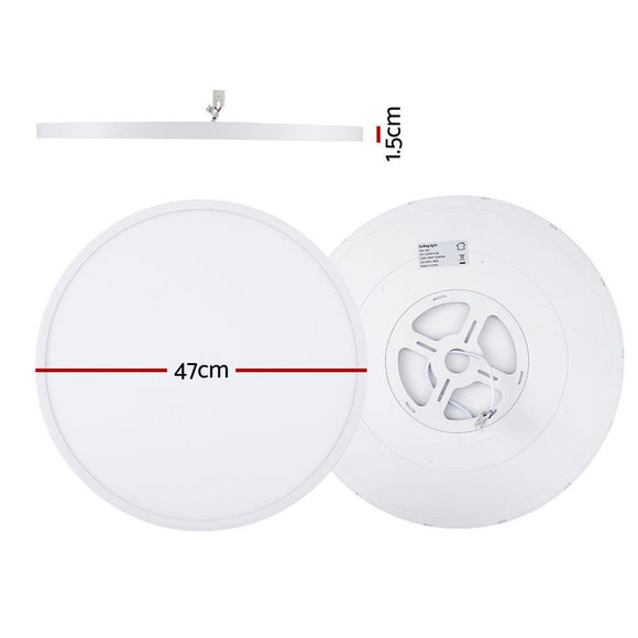 Leier Ceiling Light LED Round 46W Ultra - THIN 5CM Oyster Lamp Modern Cool/Warm - RnR Galore