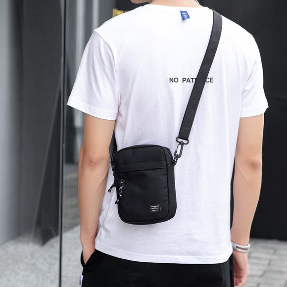 Light Grey Mini Streetwear Oxford Cloth Crossbody Bag - Ultra - Light (200g) Fashion Sling Pack, Fits 8 - inch Tablet - RnR Galore