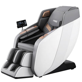 Livemor 4D Massage Chair Electric Recliner Double Core Mechanism Massager ROWA White - RnR Galore