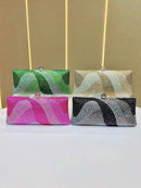 Luxury Green Rhinestone Evening Clutch Bag Women Crystal Sparkle Formal Purse with Chain Strap for Wedding Party Prom - RnR Galore