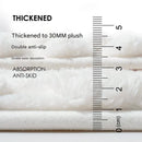 Luxury Plush Memory Foam Bath Mat with Foot Drying Panel - Super Absorbent & Non - Slip Bathroom Rug(Checkered beige) - RnR Galore