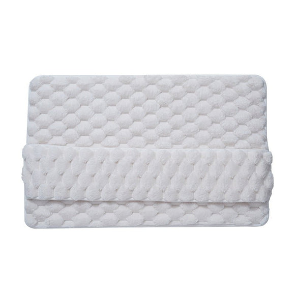 Luxury Plush Memory Foam Bath Mat with Foot Drying Panel - Super Absorbent & Non - Slip Bathroom Rug(Checkered gray) - RnR Galore