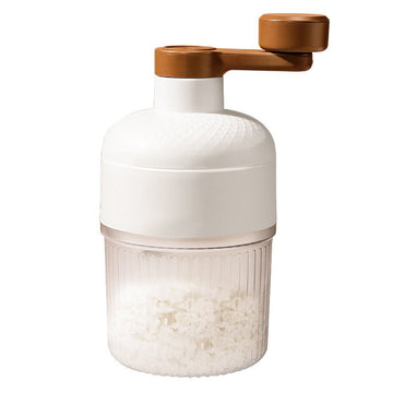 Manual Ice Shaver Machine Portable Hand - Crank Snow Cone Maker for Home Use with 2 Ice Cube Molds - RnR Galore