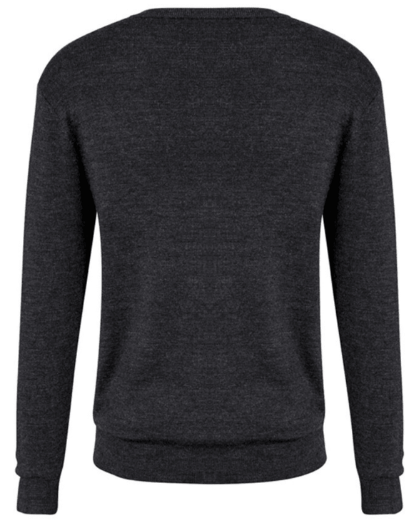 Mens Advatex Varesa Wool Pullover Jumper Cardigan V Neck - Charcoal - M - RnR Galore