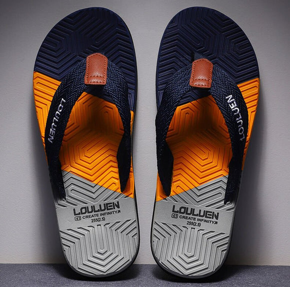 Men's Flip Flops with EVA - PVC Dual Sole, Blue for Comfort & Style for Summer Beach & Daily Wear(39) - RnR Galore
