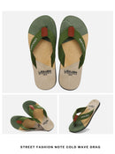 Men's Flip Flops with EVA - PVC Dual Sole, Green for Comfort & Style for Summer Beach & Daily Wear(39) - RnR Galore