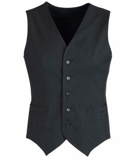 Mens Peaked Vest Waistcoat w/ Knitted Back Suit Formal Wedding Dress Up - Charcoal - 112 - RnR Galore