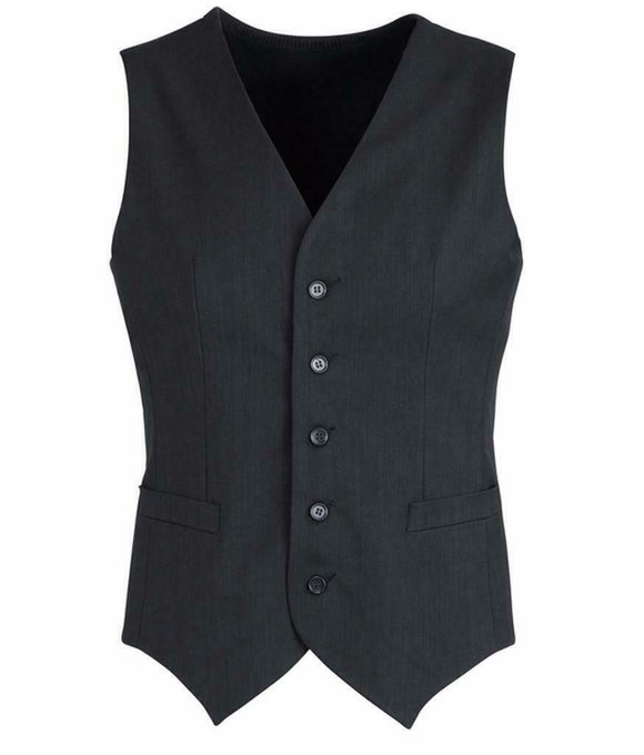 Mens Peaked Vest Waistcoat w/ Knitted Back Suit Formal Wedding Dress Up - Charcoal - 117 - RnR Galore
