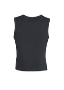 Mens Peaked Vest Waistcoat w/ Knitted Back Suit Formal Wedding Dress Up - Charcoal - 127 - RnR Galore