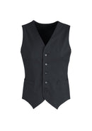 Mens Peaked Vest Waistcoat w/ Knitted Back Suit Formal Wedding Dress Up - Charcoal - 127 - RnR Galore