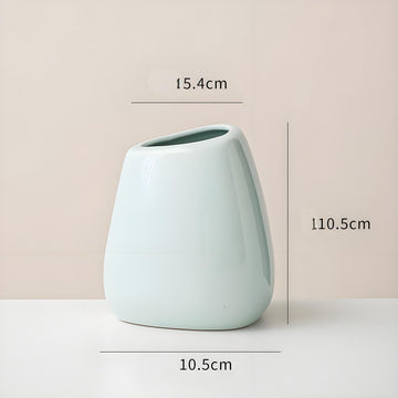 Modern Ceramic Vase Set (3 - Piece): Minimalist Home Decor for Living Room Flower Arrangements (Blue) | Other Styles Available in Store - RnR Galore