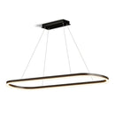 Modern Minimalist Oval Pendant Light Adjustable LED Chandelier Black - RnR Galore