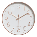 Modern Rose Gold Wall Clock – Silent Non - Ticking Quartz Battery Operated Design - RnR Galore
