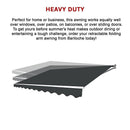 Motorised Outdoor Folding Arm Awning Retractable Sunshade Canopy Grey 3.0m x 2.5m - RnR Galore