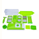 Multi - Functional Vegetable Chopper & Slicer Set - Dicer, Grater with Food Container & Peeler(green) - RnR Galore