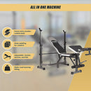 Multi Station Home Gym Weight Bench Press Leg Equipment Set Fitness Exercise - RnR Galore