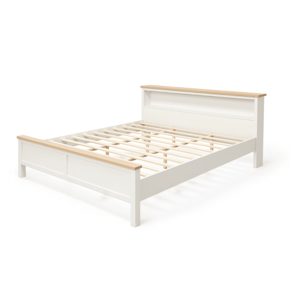 Noosa King Bed Frame with Shelf - RnR Galore