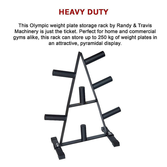 Olympic Weight Plate Storage Rack 250kg Capacity - RnR Galore