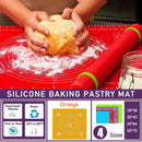 Orange Reusable Non - Stick Silicone Rolling Dough Mat Cake Pastry Baking Fondant Sheet - 29*26cm - RnR Galore