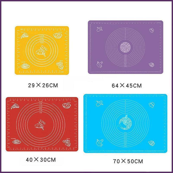 Orange Reusable Non - Stick Silicone Rolling Dough Mat Cake Pastry Baking Fondant Sheet - 29*26cm - RnR Galore