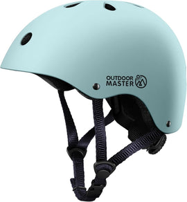 OutdoorMaster Youth & Kids Bike Helmet - Adjustable Multi - Sports Skateboard Helmet with Removable Liners for Balance Bike, Toddler Scooter, One Wheel Hoverboard - Mint Green - Large - RnR Galore