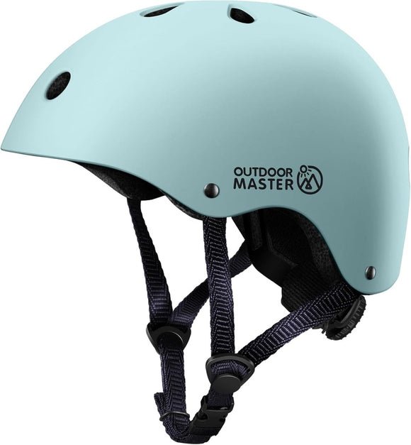 OutdoorMaster Youth & Kids Bike Helmet - Adjustable Multi - Sports Skateboard Helmet with Removable Liners for Balance Bike, Toddler Scooter, One Wheel Hoverboard - Mint Green - Large - RnR Galore