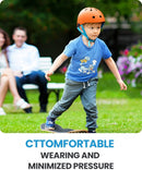 OutdoorMaster Youth & Kids Bike Helmet - Adjustable Multi - Sports Skateboard Helmet with Removable Liners for Balance Bike, Toddler Scooter, One Wheel Hoverboard - Orange - Large - RnR Galore