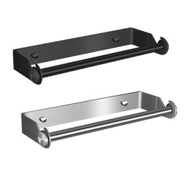 Paper Towel Holder Under Cabinet Wall Mount Stainless Steel Rack Kitchen - Silver - RnR Galore
