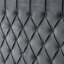 Paris Tall Tufted Velvet Dark Grey Bed with Storage Drawer - King - RnR Galore