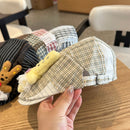 Patchwork Plaid Cotton Cap with Decorative Details(yellow) - RnR Galore