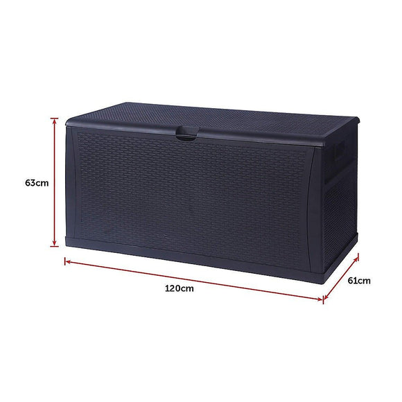 Patio Deck Box Outdoor Storage Plastic Bench Box 450 Litre - RnR Galore