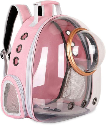 pet products Pet Space Capsule Backpack, Small Medium Cat Puppy Dog Carrier, Transparent Breathable Heat Proof, Pet Carrier for Travel Hiking Walking Camping, Grey - RnR Galore